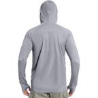 Sun Shirt Upf 50+ Men'S Fishing Long Sleeve Uv Protection Hoodie Hiking Rash Guard Swimming Running