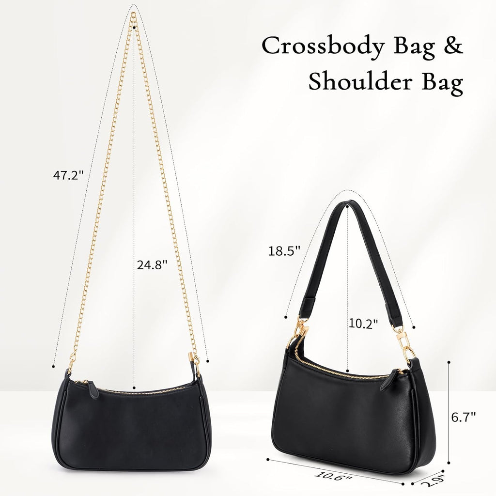 Purses For Women Shoulder Bag And Handbags,Small Leather Hobo Purse With Removable Straps | Cute, Retro