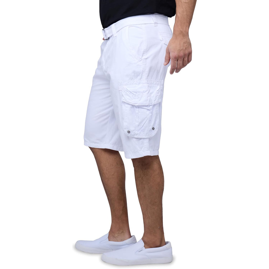 X Ray Mens Belted Cargo Shorts, Relaxed Fit Casual Knee Length 12.5" Cargo Shorts For Men (Big And Tall Shorts For Men)