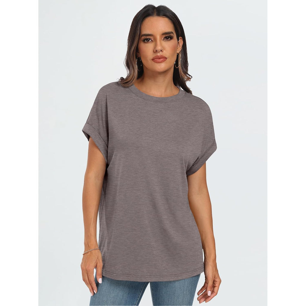 Automet Women'S Oversized Short Sleeve T Shirts Casual Summer Everyday Tops