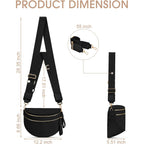 Checkered Nylon Crossbody Bag Bum Bag For Women Mom Large Checkered Fanny Packs With Adjustable Strap