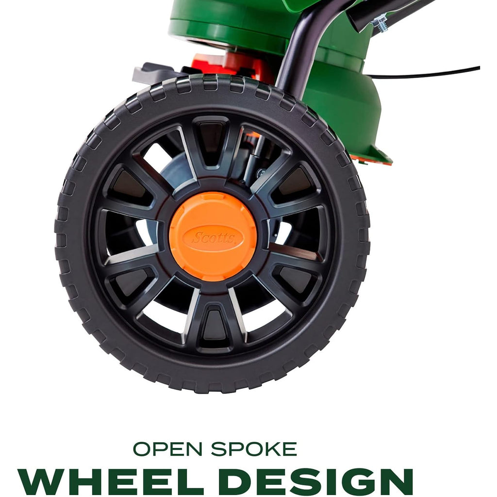 Scotts Turf Builder Edgeguard Dlx Broadcast Spreader For Seed, Fertilizer, Salt, Ice Melt, Holds Up To 15,000 Sq.Ft. Product, Green | Spreader For Lawn Fertilizer, Weed & Insect Control, Grass Seed, And Ice Melt, Holds Up To 15,000 Sq. Ft. Of Product