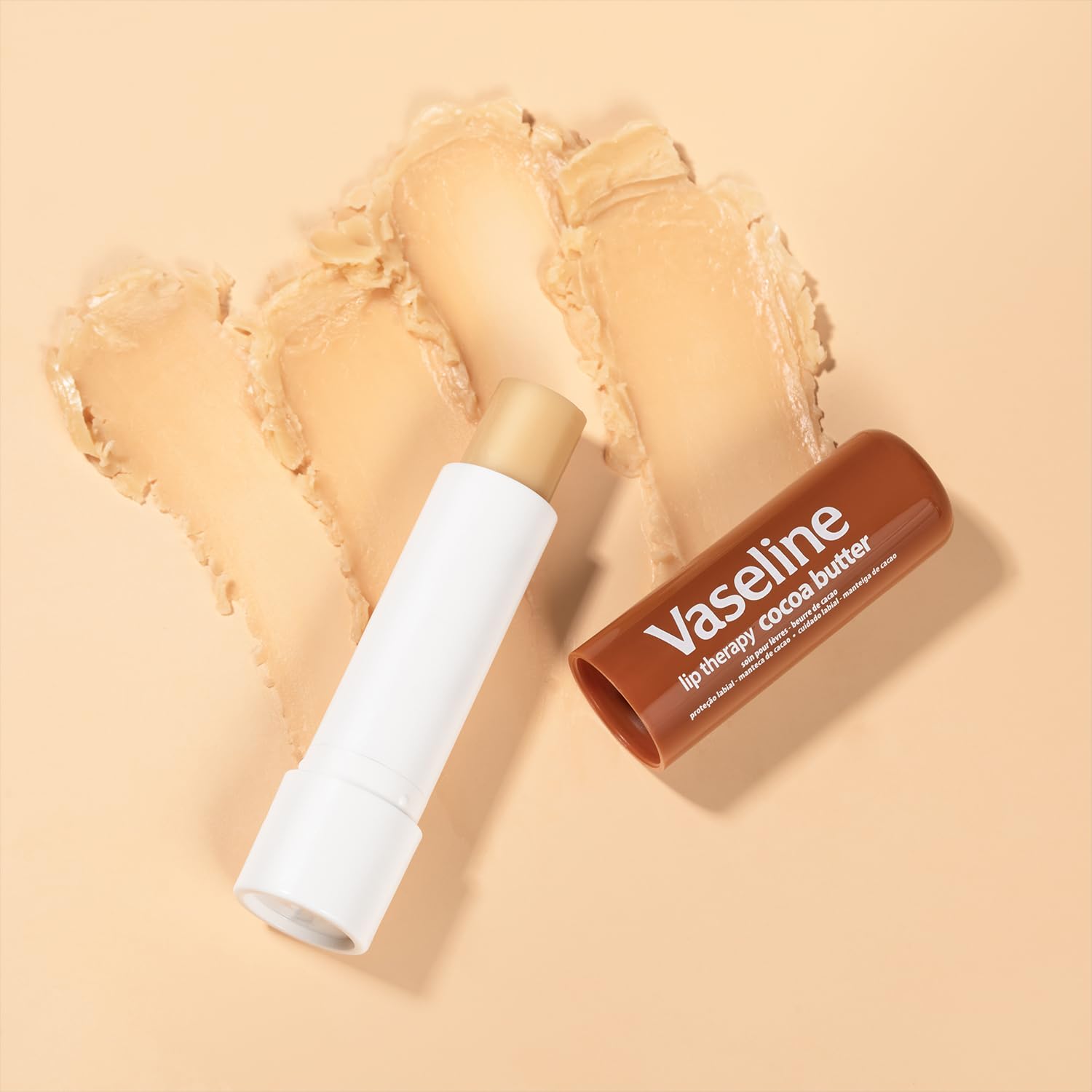 Vaseline Intensive Care Cocoa Radiant Hand & Body Moisturizer + Lip Therapy With Cocoa Butter For Healing Dry Skin & Lips