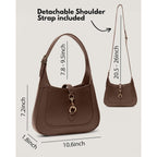 Shoulder Bag For Women - Small Shoulder Purses - Top Handle Structured Handbags - Adjustable Strap Vegan Leather