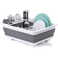 THANSTAR Collapsible Dish Drying Rack Portable Dinnerware Drainer Organizer for Kitchen RV Campers Travel Trailer Space Saving Kitchen Storage Tray