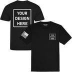 Dry Wicking Custom Shirts For Men, Personalized Shirts, Uv Moisture Wicking T-Shirt, Small Business Work Shirts Black