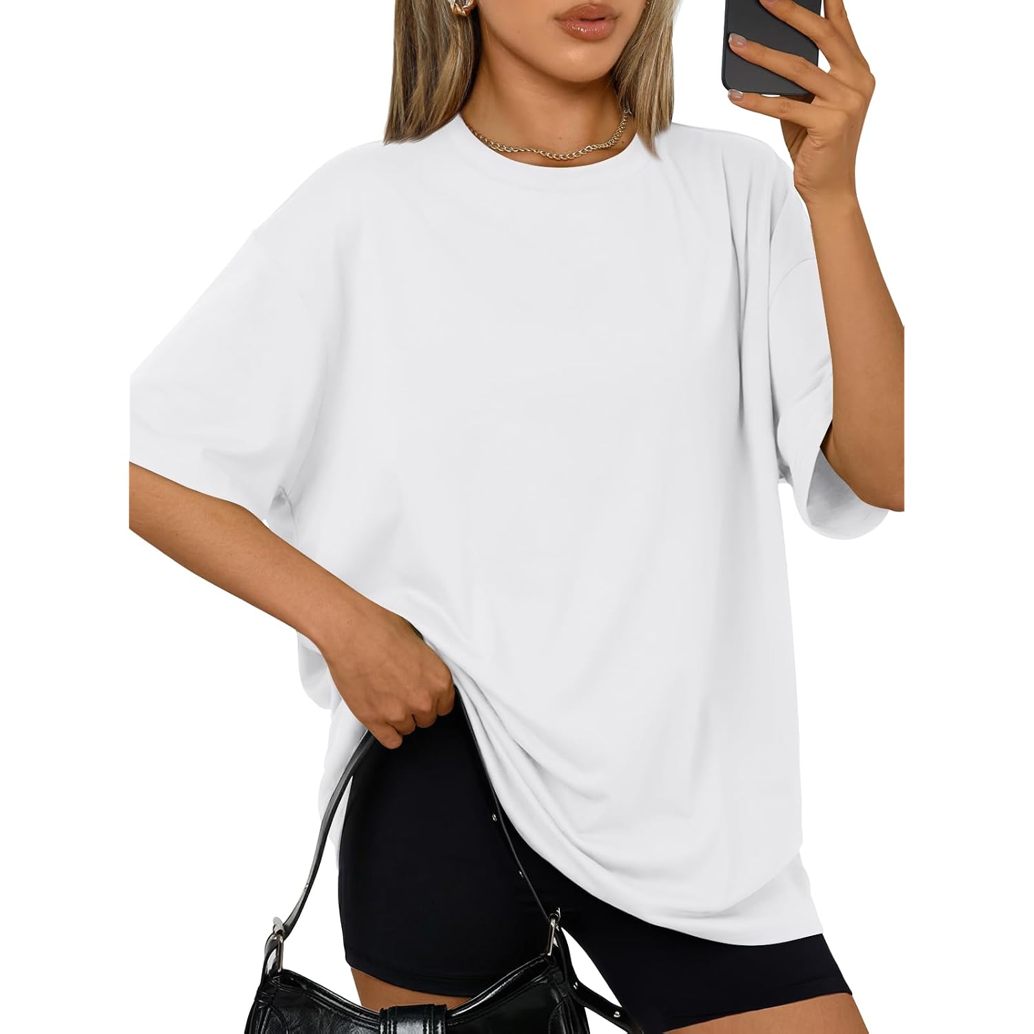 Trendy Queen Womens Oversized T-Shirts Short Sleeves Workout Tops | Summer workout gym tops