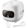 Comfee' Mini Rice Cooker 4 Cups Cooked/2 Cups Uncooked, Portable Non-Stick Rice Maker, 24 Hours Timer Delay, 6 Functions, Fast Cooker, Brown Rice, Oatmeal, White