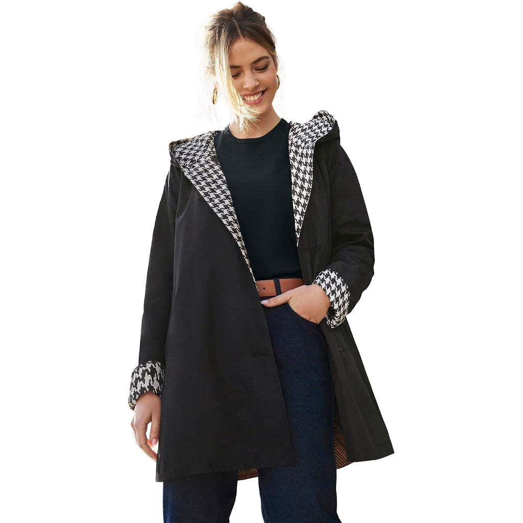 Women'S Plus Size Reversible A-Line Raincoat