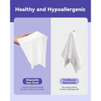 Disposable Face Towels, 10"×12" Xl Face Towelette Disposable, Soft Makeup Remover Dry Wipes, Thick Facial Tissue For Women Cleansing, Skin Care, 50 Count (4 Pack)