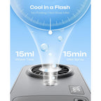 Otlonpe Mini Handheld Misting Fan Portable, Small Powerful Personal Cooling Mister Fan That Blow Cold Air, Slim Light Foldable, 4-Speed Rechargeable Portable Mist Fans, Water Spray, Hand Desk, Black