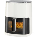 Olixis Air Fryer 6 Quart With Window Square Airfryer 12-In-1 Air Frys, Roast, Reheat, Dehydrate, Bake, Steam, Fries, Custard, Chicken, Wings, Sea Food, Vegetabels,400F, White