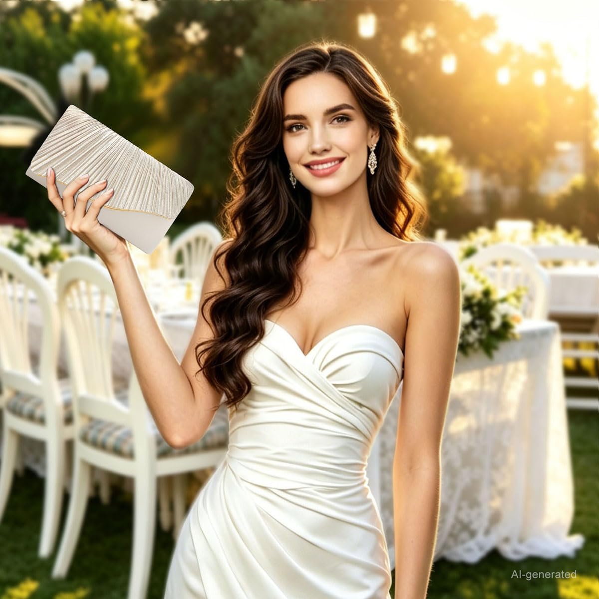 Lovyococo Clutch Purses For Women Formal Purses Evening Clutch For Wedding Party Cocktail Prom Handbags Elegant Satin