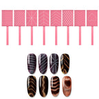 Magnet Nail Art Polish Tool Set, Cat Eye Gel Polish 3D Gel Cat Eye Plastic Tool-Suitable for DIY 3d Magnetic, Salon, Studio or Home 8 Piece