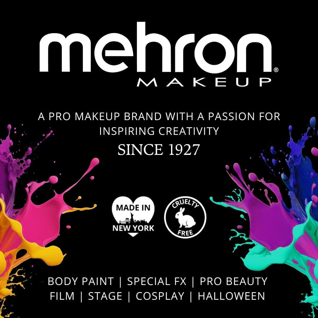 Mehron Makeup GlitterSpray | Hair and Body Glitter Spray | Body Shimmer Spray 1 fl oz (30 ml) (White) perfect for Beauty, Theater, Halloween, Parties, Festivals, Concerts, and More