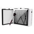 BRANTMAKER Nail Dust Collector with Brush and 2 Reusable Filters, 60W Vacuum Dust Fan for Acrylic Nails (white)