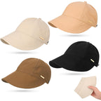 4PCS UPF 50+Womens Sun Hat UV Protection Wide Brim Hat Adjustable Ponytail Breathable for Hiking Fishing Running Golf Sports Multi