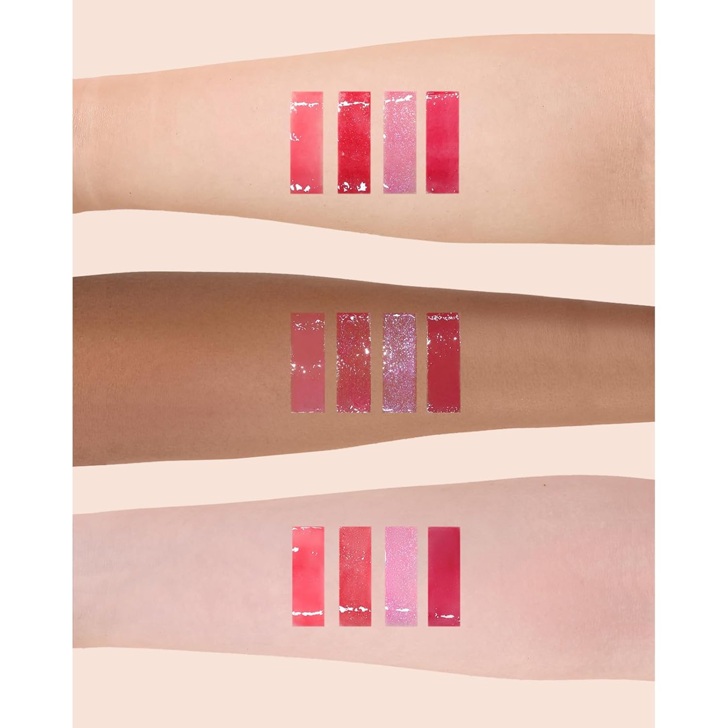 Flower Knows Violet Strawberry Rococo Glowy Lip Gloss,Moisturizing Shimmery Transparent Pink Plumping Lip Oil,Hydrating Lip Tint for Girls&Women,Vegan & Cruelty-Free,0.12 Fl Oz(G03 Berry Bomb)