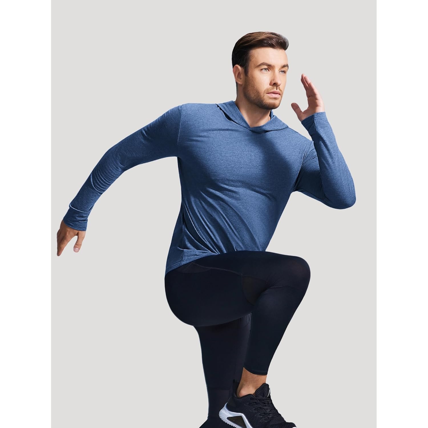 Pinspark Lightweight Pullover Hoodies For Men Long Sleeve Hoodie For Golf Gym Workout Athletic Sweatshirt