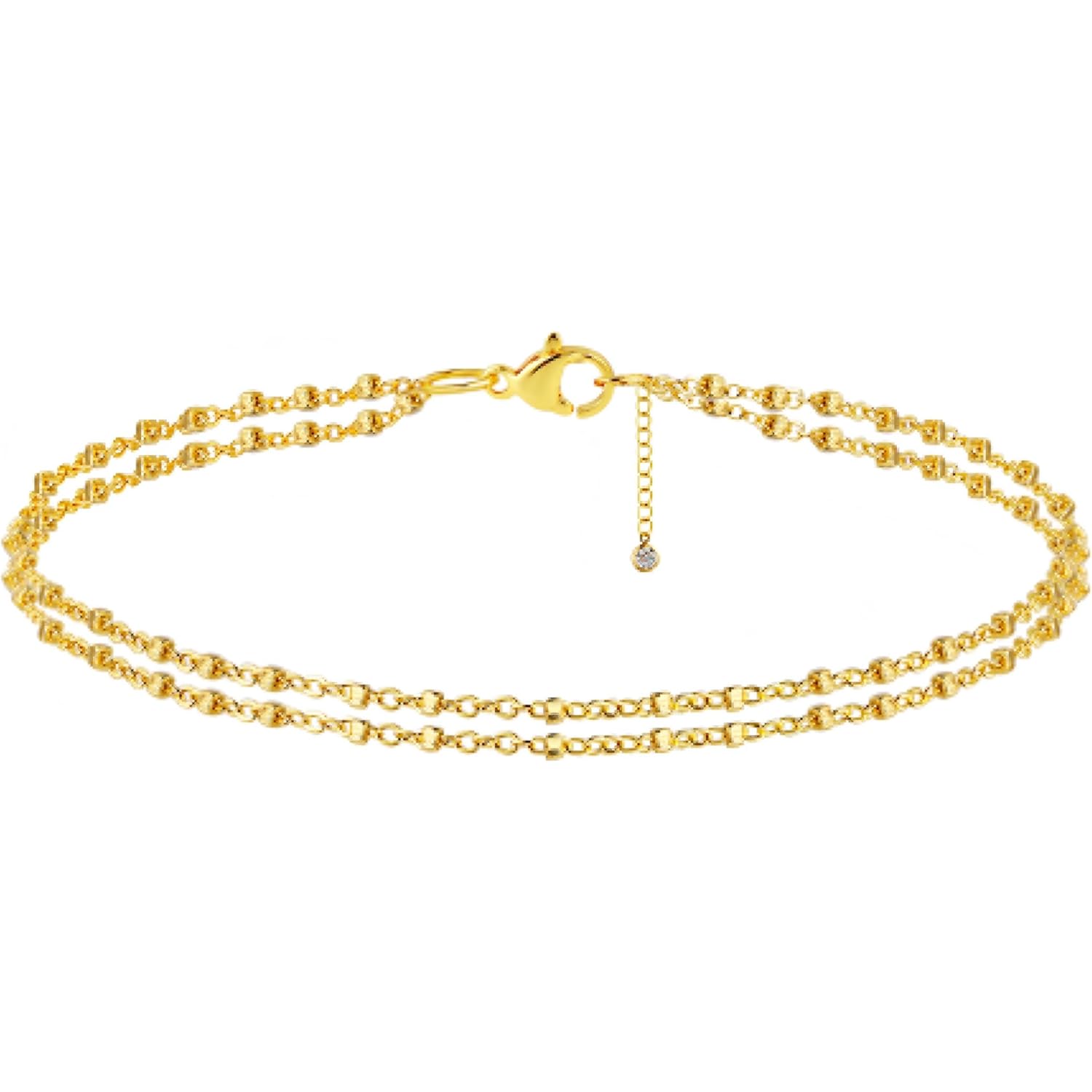 MFRYK Gold Ankle Bracelets for women,14k Gold/Silver Plated Waterproof Layered lightweight Cuban Link Figaro Chain Heart anklet butterfly anklet Pearl Ankle Bracelets Set Gold Anklets for women Trendy Jewelry Gift for Women