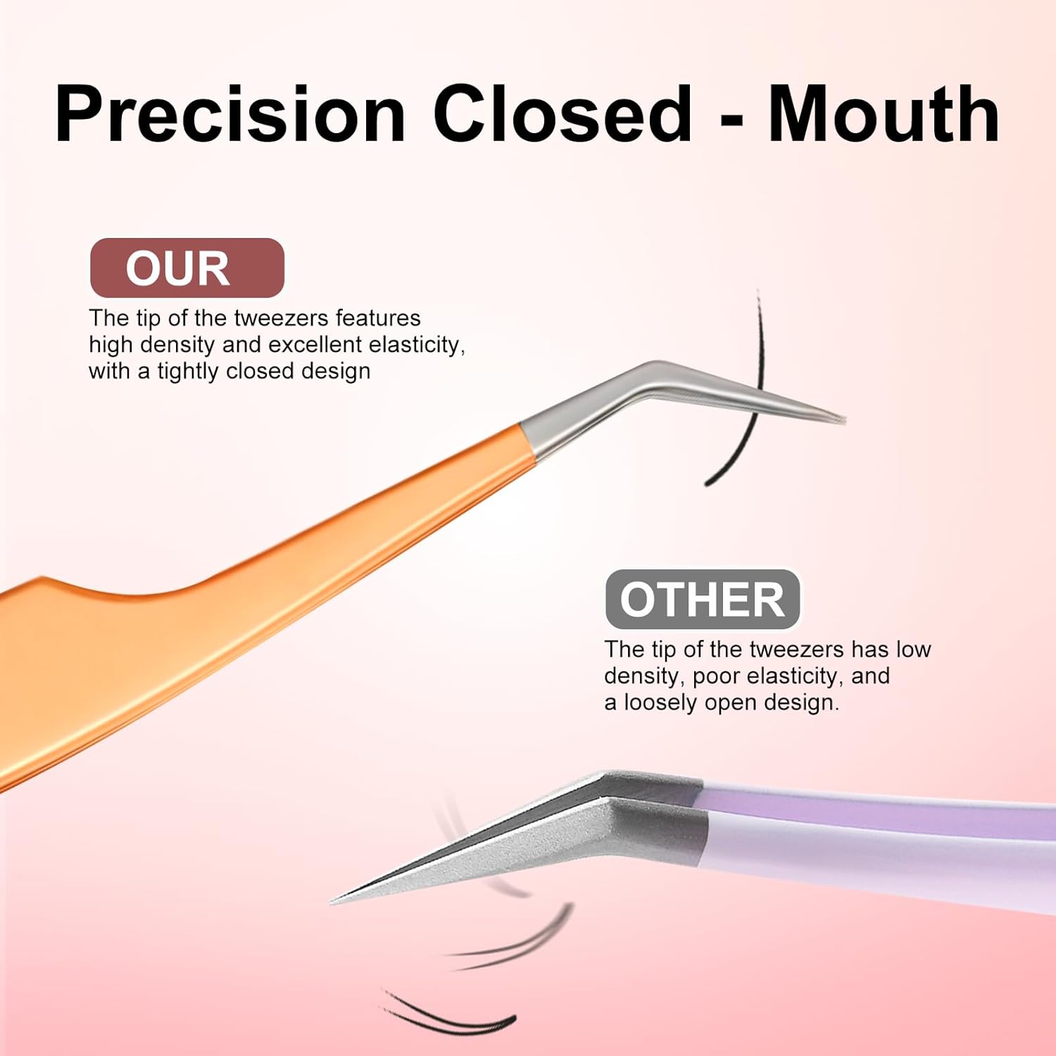 5pcs Eyelash Extension Tweezers High Precision，Straight and Curved Volume Lash Tweezers for Extensions，lash tweezers for eyelash extensions， Crafting， Girls Women Beginners