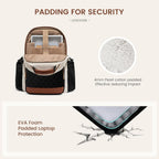 Lovevook Laptop Backpack For Women With Pouch Pocket For Large Capacity Cup,15.6 Inch Laptop Computer Bag Travel Backpack Purse,Waterproof Work Business Backpack College Teacher Bags,Leopard Print