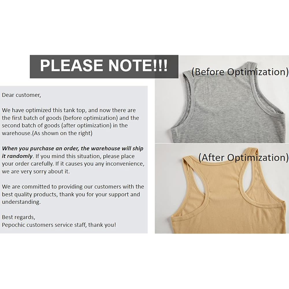 Pepochic Women’s Workout Scoop Neck Tank Top Ribbed Sleeveless Cami Lightweight Solid Basic