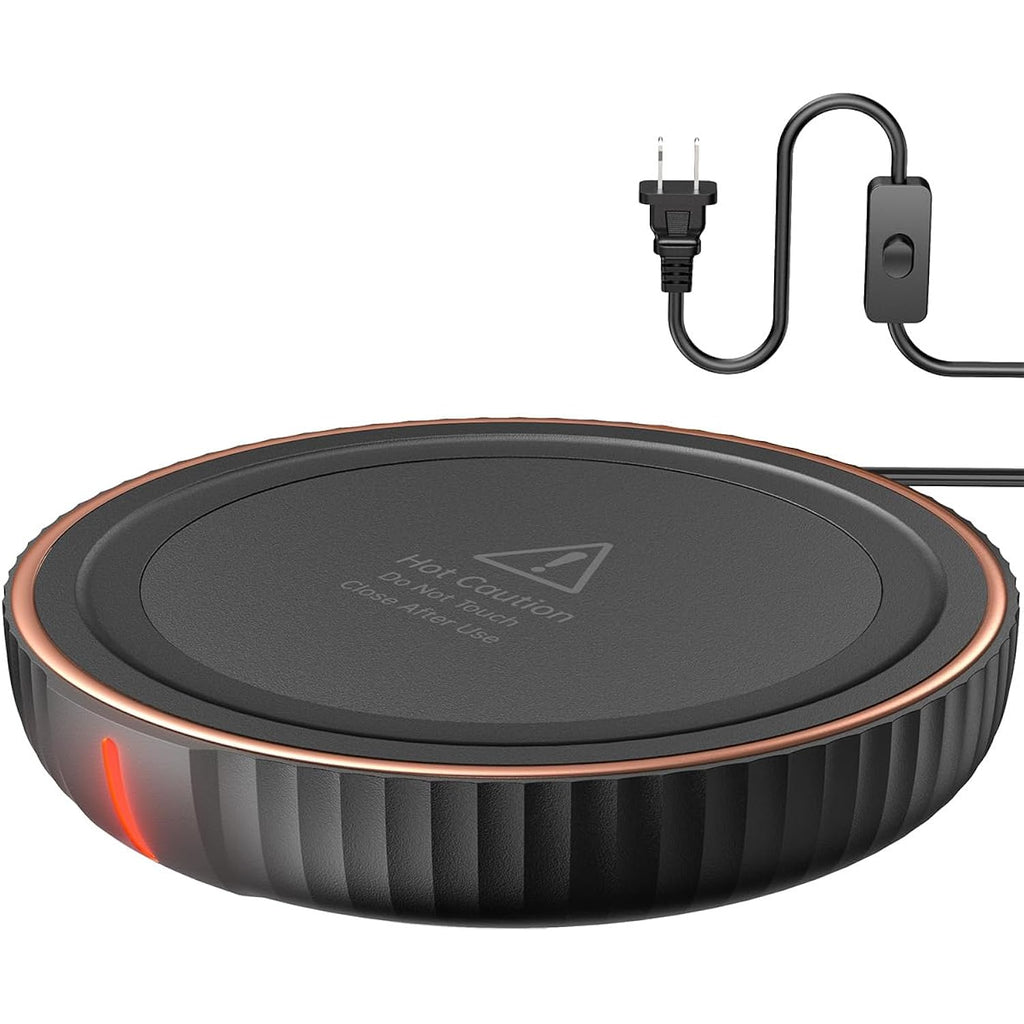 HouseGem Large Candle Warmer Plate - Coffee Cup Mug Warmer for Desk, Candle Melter, Electric Mug Heater for Beverages, Milk & Tea, Coffee Accessories Ideal Gifts Keep Cup Warm (Black)