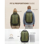 Fanwoli Rolling Vacuum Backpack Travel With One-Button Compression,Carry-On | 55L Expandable | 2-In-1 Design | Built-In Electric Pump | 16 Pockets | Water Resistant | Fits 18” Laptop