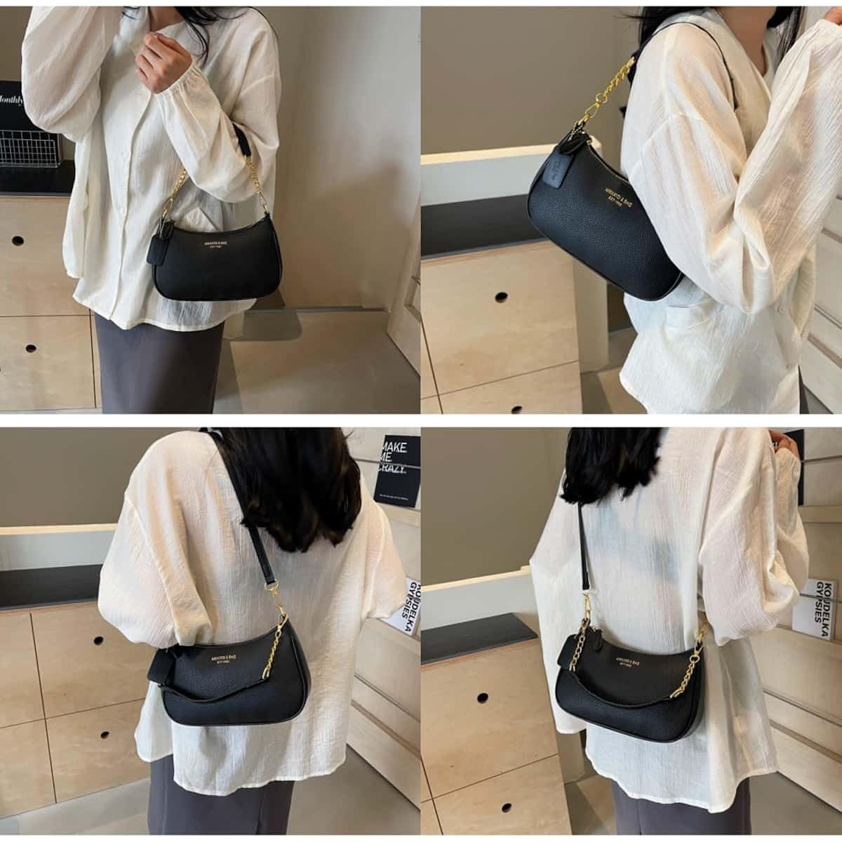 Crossbody Bags For Women Trendy Crescent Shoulder Underarm Small Purse Retro Classic Hobo Clutch Handbag Fashion Y2K