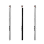 3PCS Nail Art Gradient Brushes - Silver Metal Handle, Soft Firm Bristles for Chrome/Mica Powder, Aura Nails & Eyelid Blending, No Shedding, Easy to Clean DIY Tool