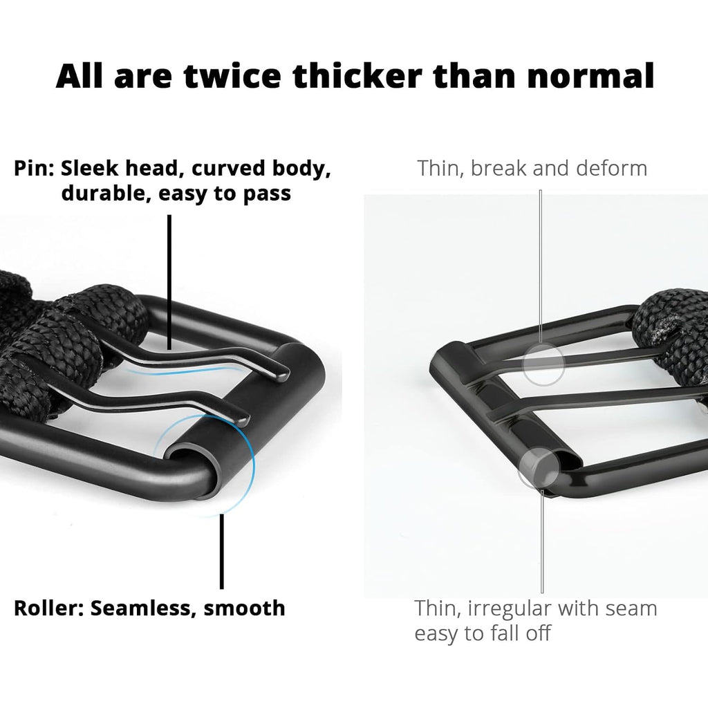 Double Prong Belt Plus Size 39 To 71'' Black Grommet Nylon Belts For Men Women Unisex