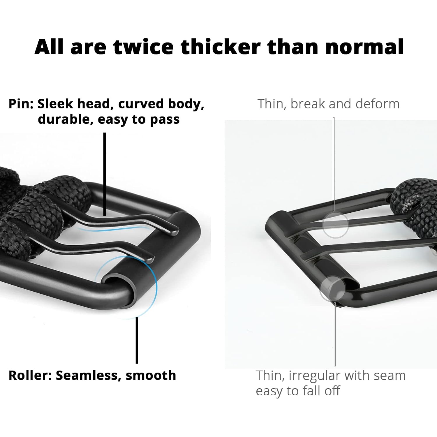 Double Prong Belt Plus Size 39 To 71'' Black Grommet Nylon Belts For Men Women Unisex
