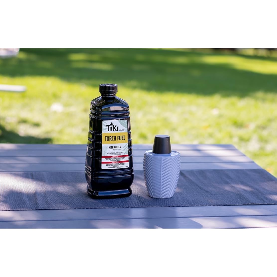 Tiki Citronella Torch Fuel - 1 Gallon (128 Oz.), Easy Pour, Long-Lasting For Outdoor Torches & Table Torches, With Citronella & Lemongrass Oil, For Patio, Garden & Backyard Use