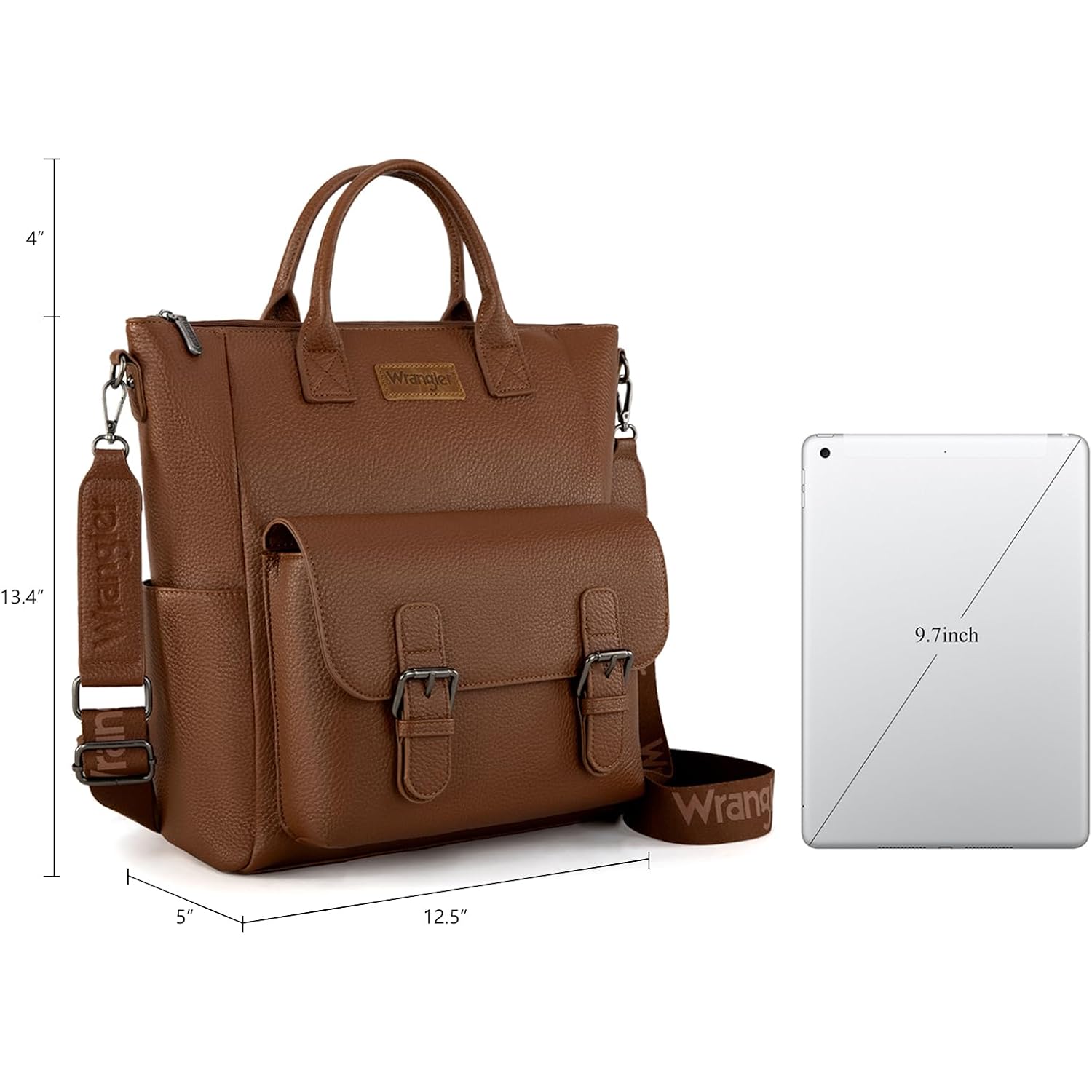 Montana West Wrangler Womens Convertible Backpack Purse Anti-Theft Brown Backpack With Adjustable Crossbody Shoulder Strap For Work Travel Wg175-9110Br