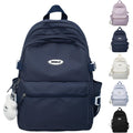 Vttdb Kawaii Backpack With Cute Accessories Casual Aesthetic Daypack Simple Laptop Bag Waterproof Travel Rucksack For Women (Dark Blue)