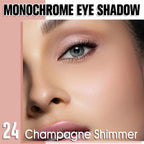 Champagne Shimmer Single Eyeshadow, Lightweight Blendable Mini Eye Shadow For Older Women, Monochrome Eyeshadow Palette Makeup Pigmented Waterproof, Vegan & Cruelty-Free, 24