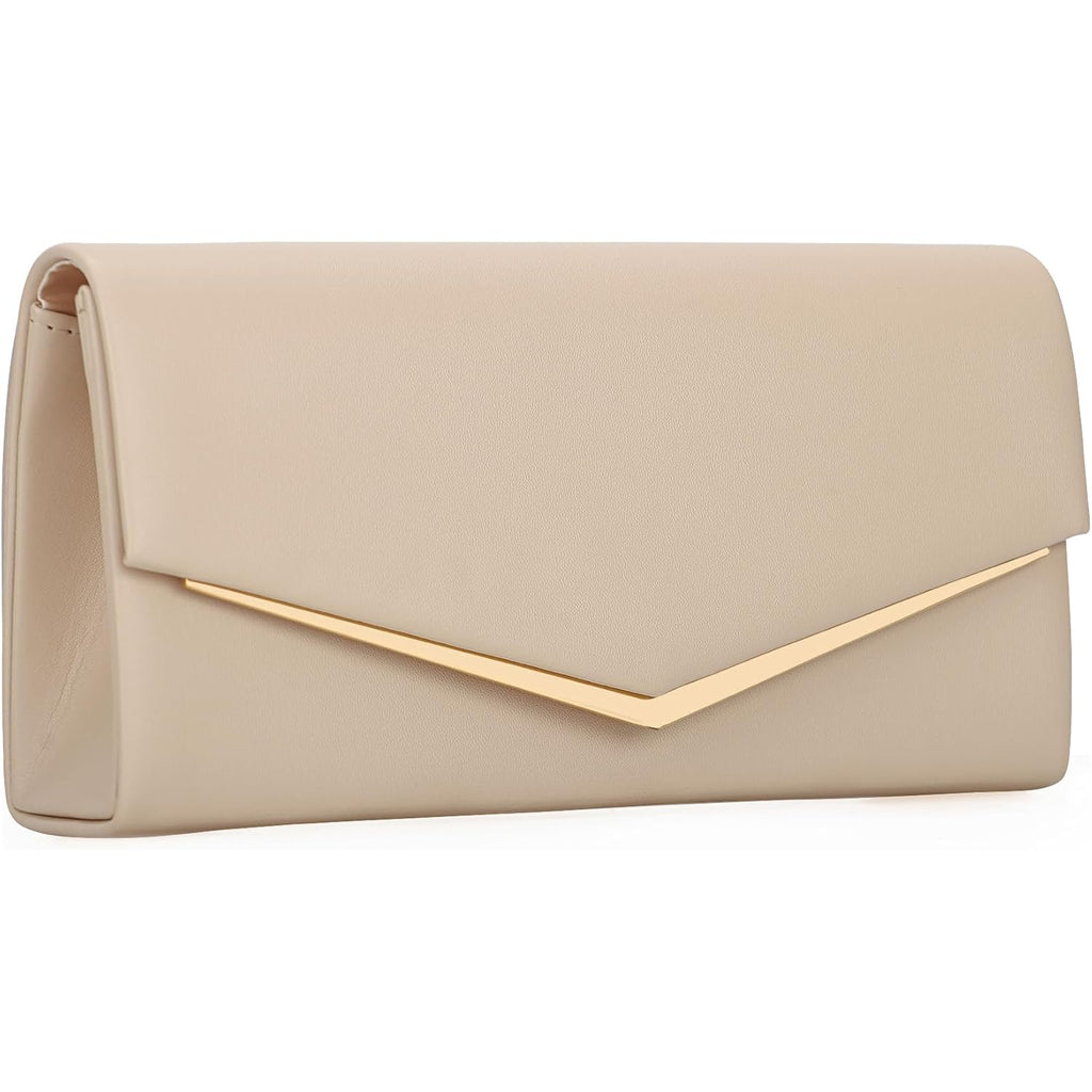 Women’s Evening Handbag Vegan Leather Ladies Envelope Clutch Classic Elegant Purse Bags