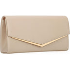 Women’s Evening Handbag Vegan Leather Ladies Envelope Clutch Classic Elegant Purse Bags
