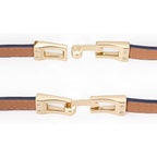 XZQTIVE Women's Thin Leather Belt – Adjustable Casual Office Belt for Dresses Jeans Pants – Gold Buckle, Multi-Color