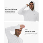 Runhit Upf 50+ Fishing Shirts For Men Long Sleeve Sun Protection Hoodie Lightweight Outdoor Workout Hiking Running Rash Guard