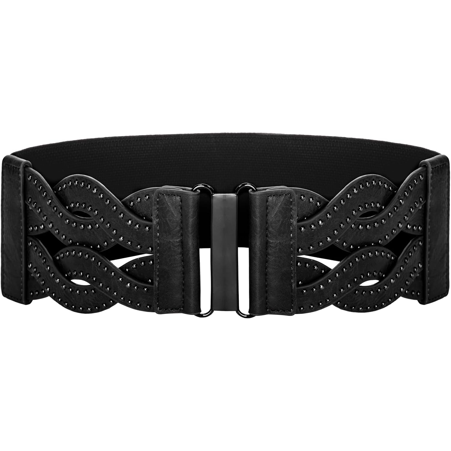 GRACE KARIN Women's Elastic Wide Belts Vintage Stretchy Belt Retro Fashion Cinch Belts for Dresses