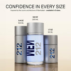 Carolina Herrera 212 Men Fragrance For Men - Timeless Scent - Warm Sandalwood - Fresh Notes - Beautifully Bright Fragrance - Energetic Green With Sensual Peppery Spices - Edt Spray - 1.7 Oz