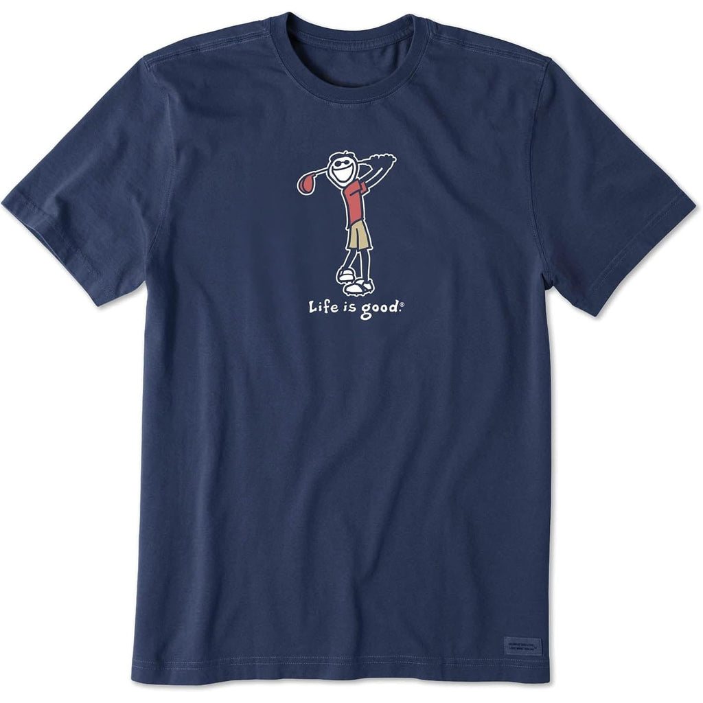 Life Is Good Men'S Crusher Tee Shirt, Short Sleeve Cotton Graphic T-Shirts, Golf Jake