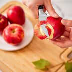 Bird Beak Paring Knife, 2.75 Inch Razor-Sharp Pro Tourné Knife | German High Carbon Steel Curved Peeling Knife For Round Fruit, Coring & Precision Garnishing, Ergonomic Full-Tang Handle