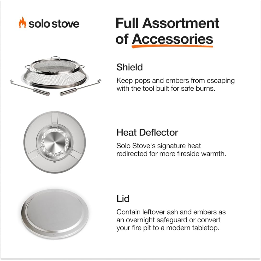 Solo Stove Ranger 2.0 With Stand - 15 Inch Smokeless Portable Fire Pit - Lightweight Outdoor Fireplace With Removable Ash Pan, Stainless Steel, Carry Case Included, Ideal For 2-4 People, 16.5 Lbs