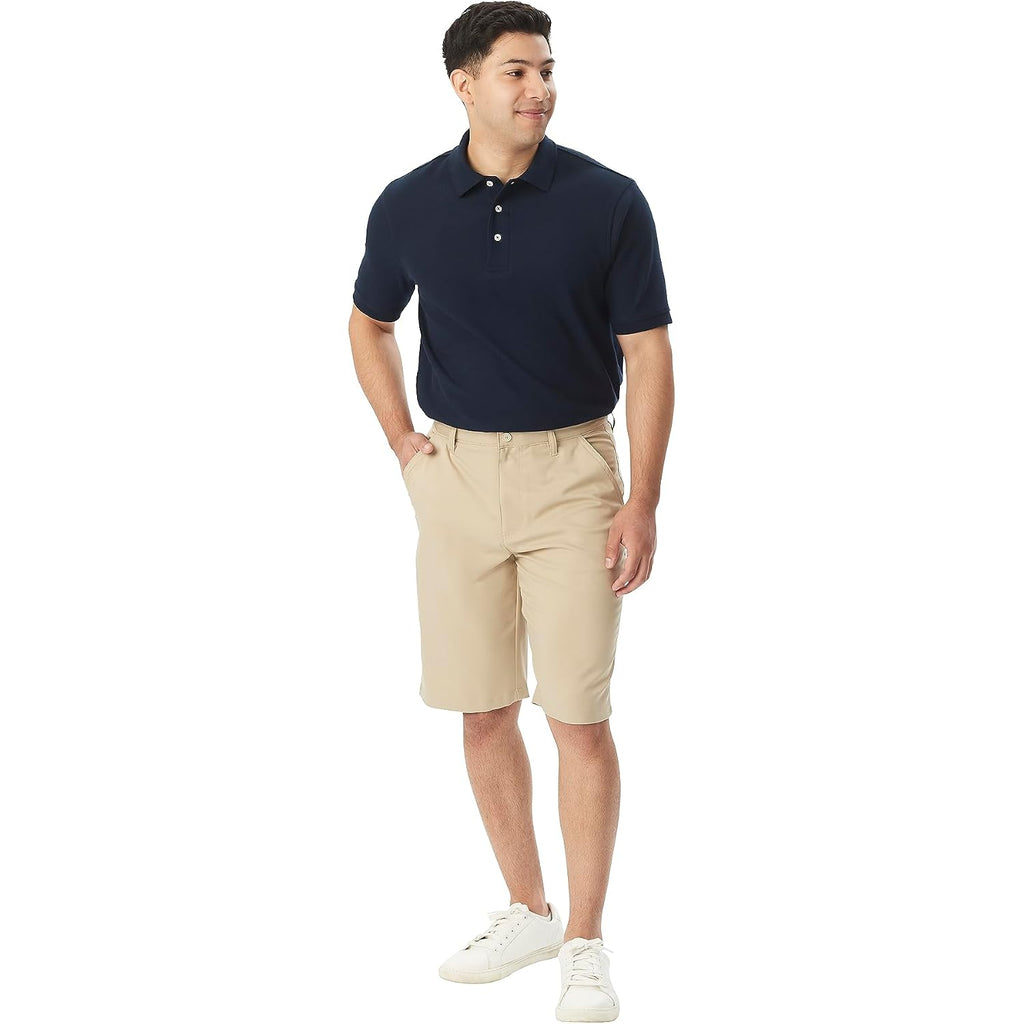 French Toast Men'S Moisture Wicking Flat Front Stretch Microfiber Performance Short