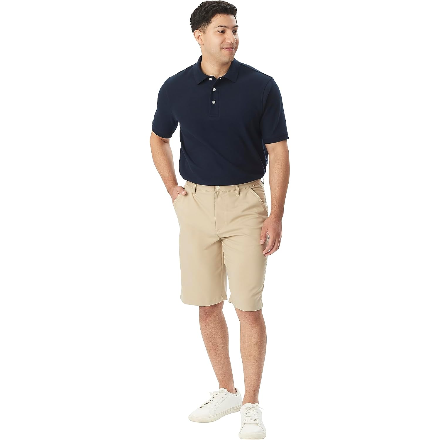 French Toast Men'S Moisture Wicking Flat Front Stretch Microfiber Performance Short