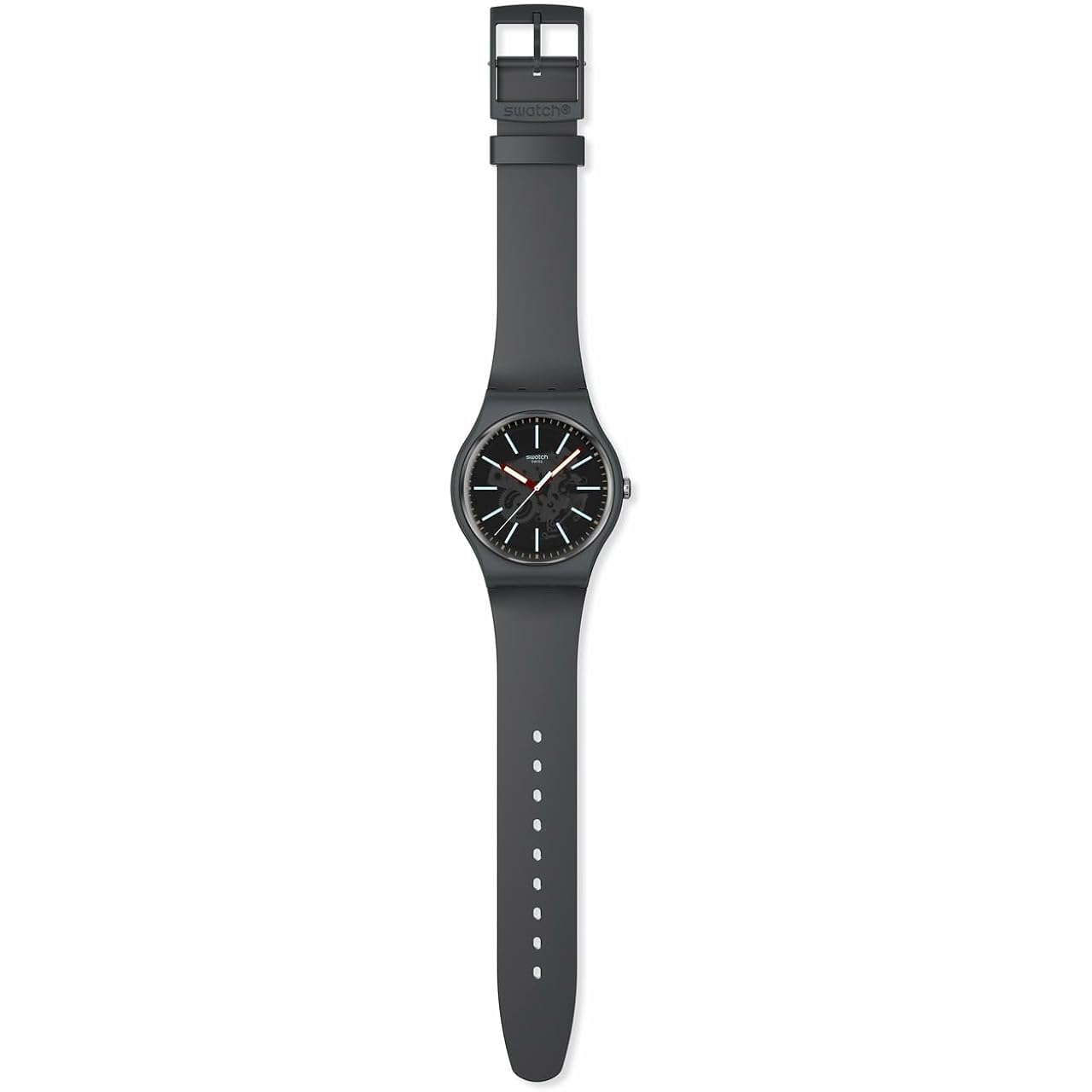 Swatch New Gent Biosourced Lacquered Unisex Watch Casual Polymer Grey Quartz Waterproof Cobblestone Street