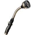 Restmo Watering Wand Heavy Duty, 15-Inch Long Hose Nozzle Sprayer | 10 Spray Patterns & Thumb Flow Control, Metal Garden Hose Wand For Water Hanging Baskets And Shrubs, Bronze